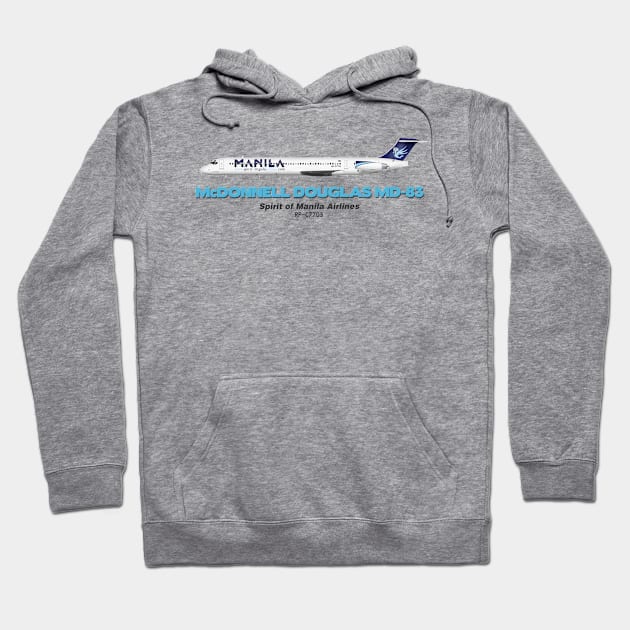 McDonnell Douglas MD-83 - Spirit of Manila Airlines Hoodie by TheArtofFlying